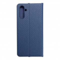 Samsung Galaxy A13 LTE Book Handytaschen LUNA Book Carbon Kohlenstoff-Faser, Elegant  Blau