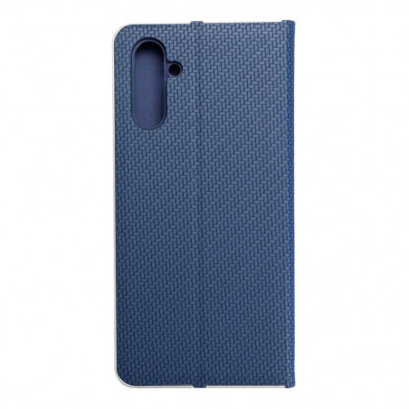 Samsung Galaxy A04s Book Handytaschen LUNA Book Carbon Kohlenstoff-Faser, Elegant  Blau