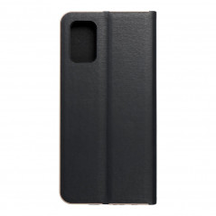 Samsung Galaxy A03 Book Handytaschen LUNA Book Gold Elegant  Schwarz
