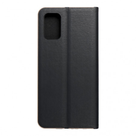 Samsung Galaxy A03 Book Handytaschen LUNA Book Gold Elegant  Schwarz