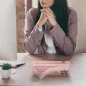 Samsung Galaxy A22 5G Hülle LEATHER Case Kickstand Rosa