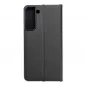 Samsung Galaxy S22 Plus Book Handytaschen LUNA Book Carbon Kohlenstoff-Faser, Elegant  Schwarz