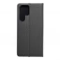 Samsung Galaxy S22 Ultra Book Handytaschen LUNA Book Carbon Kohlenstoff-Faser, Elegant  Schwarz