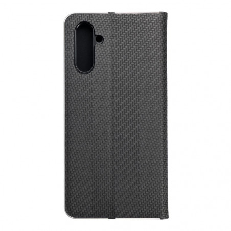 Samsung Galaxy A04s Book Handytaschen LUNA Book Carbon Kohlenstoff-Faser, Elegant  Schwarz