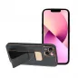 Apple iPhone 13 Hülle LEATHER Case Kickstand Schwarz