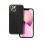 Apple iPhone 13 Hülle LEATHER Case Kickstand Schwarz