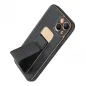 Apple iPhone 13 Hülle LEATHER Case Kickstand Schwarz