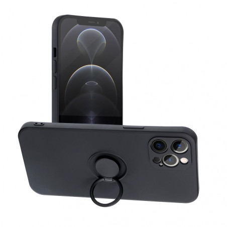 Apple iPhone 13 Pro Max Hülle Silicone ring Schwarz
