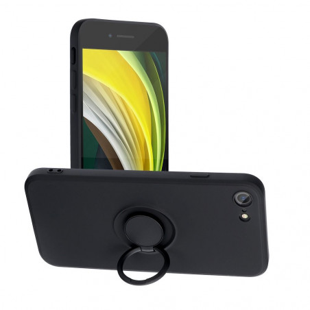 Apple iPhone 8 Hülle Silicone ring Schwarz