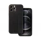 Apple iPhone 12 Pro Max Hülle LEATHER Case Kickstand Schwarz