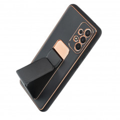 Samsung Galaxy A52 5G Hülle LEATHER Case Kickstand Schwarz