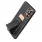 Samsung Galaxy A52 LTE Hülle LEATHER Case Kickstand Schwarz