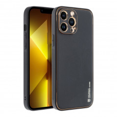 Apple iPhone 13 Pro Max Hülle Leather Schwarz