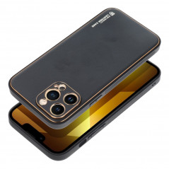 Apple iPhone 13 Pro Max Hülle Leather Schwarz