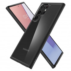 Samsung Galaxy S22 Ultra Hülle Spigen Ultra Hybrid Kristallklar  Matt Schwarz