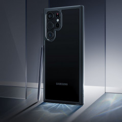 Samsung Galaxy S22 Ultra Hülle Spigen Ultra Hybrid Kristallklar  Matt Schwarz