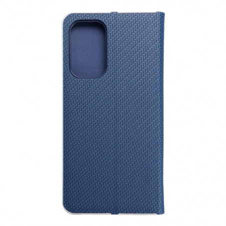 Samsung Galaxy A33 Book Handytaschen LUNA Book Carbon Kohlenstoff-Faser, Elegant  Blau
