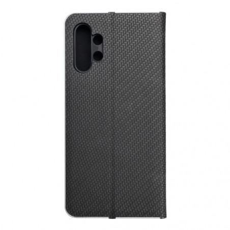 Samsung Galaxy A13 LTE Book Handytaschen LUNA Book Carbon Kohlenstoff-Faser, Elegant  Schwarz