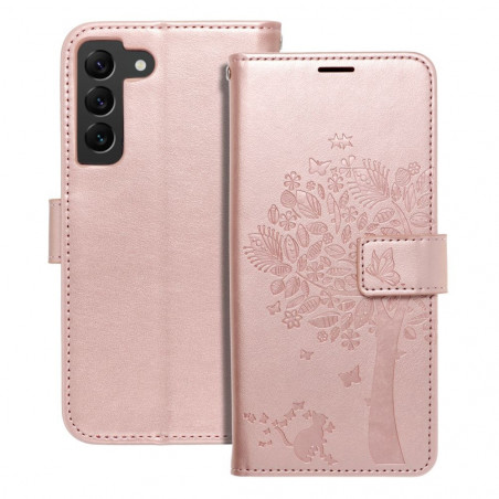 Samsung Galaxy S22 Book Handytaschen MEZZO Book Baum  Roségold