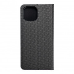 XIAOMI Mi 11 Lite 5G NE Book Handytaschen LUNA Book Carbon Kohlenstoff-Faser, Elegant  Schwarz