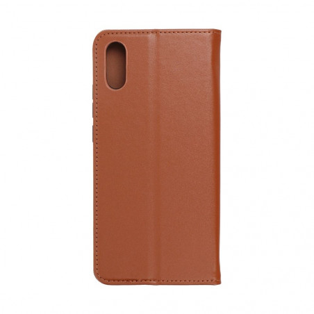 XIAOMI Redmi 9C NFC Book Handytaschen Leather case SMART PRO Elegant  Braun