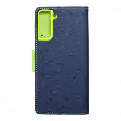 Samsung Galaxy S21 Plus 5G Book Handytaschen Fancy Book Marine / Limette