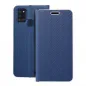 Samsung Galaxy A21s Book Handytaschen LUNA Book Carbon Kohlenstoff-Faser, Elegant  Blau