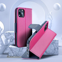 Apple iPhone SE 2022 5G Book Handytaschen Fancy Book Rosa / Marineblau