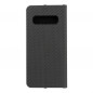 Samsung Galaxy S10 Book Handytaschen LUNA Book Carbon Kohlenstoff-Faser, Elegant  Schwarz