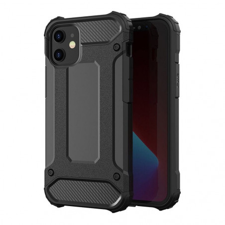 Apple iPhone 12 Gehärtete Abdeckung Armor Schwarz
