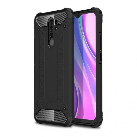 XIAOMI Redmi 9 Gehärtete Abdeckung Armor Schwarz
