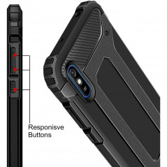 XIAOMI Redmi 9C Gehärtete Abdeckung Armor Schwarz