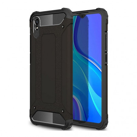 XIAOMI Redmi 9C NFC Gehärtete Abdeckung Armor Schwarz