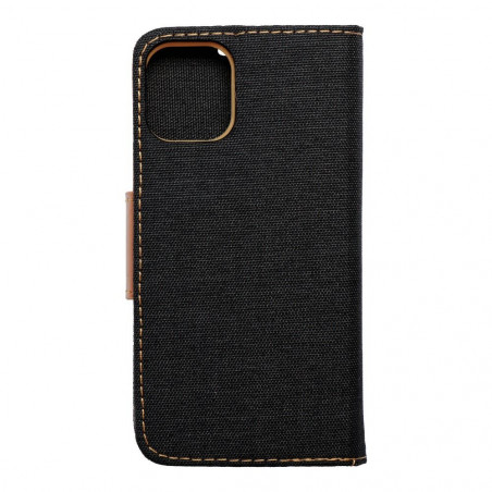 Apple iPhone 12 mini Book Handytaschen CANVAS Book Schwarz