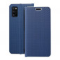 Samsung Galaxy A41 Book Handytaschen LUNA Book Carbon Kohlenstoff-Faser, Elegant  Blau