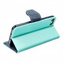 Apple iPhone 7 Book Handytaschen Fancy Book Minze / Marine