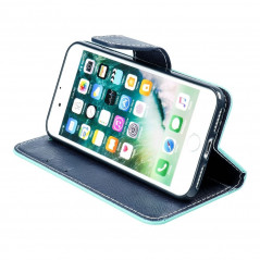 Apple iPhone SE 2022 5G Book Handytaschen Fancy Book Minze / Marine