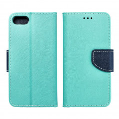Apple iPhone SE 2022 5G Book Handytaschen Fancy Book Minze / Marine