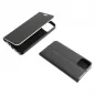 Apple iPhone XR Book Handytaschen LUNA Book Carbon Kohlenstoff-Faser, Elegant  Schwarz