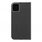Apple iPhone 11 Book Handytaschen LUNA Book Carbon Kohlenstoff-Faser, Elegant  Schwarz