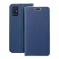 Samsung Galaxy A51 LTE Book Handytaschen LUNA Book Carbon Kohlenstoff-Faser, Elegant  Blau