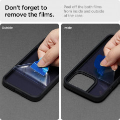 Apple iPhone 13 Hülle Spigen Ultra Hybrid Kristallklar  Matt Frostschwarz