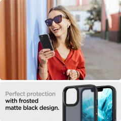 Apple iPhone 13 Hülle Spigen Ultra Hybrid Kristallklar  Matt Frostschwarz