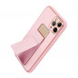 Apple iPhone 11 Pro Hülle LEATHER Case Kickstand Rosa