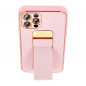 Apple iPhone 11 Pro Hülle LEATHER Case Kickstand Rosa