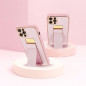 Apple iPhone 11 Pro Hülle LEATHER Case Kickstand Rosa