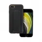 Apple iPhone 8 Hülle LEATHER Case Kickstand Schwarz