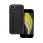 Apple iPhone SE 2020 Hülle LEATHER Case Kickstand Schwarz