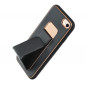 Apple iPhone SE 2022 5G Hülle LEATHER Case Kickstand Schwarz