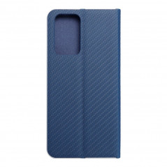 XIAOMI Redmi Note 10 Pro Max Book Handytaschen LUNA Book Carbon Kohlenstoff-Faser, Elegant  Blau